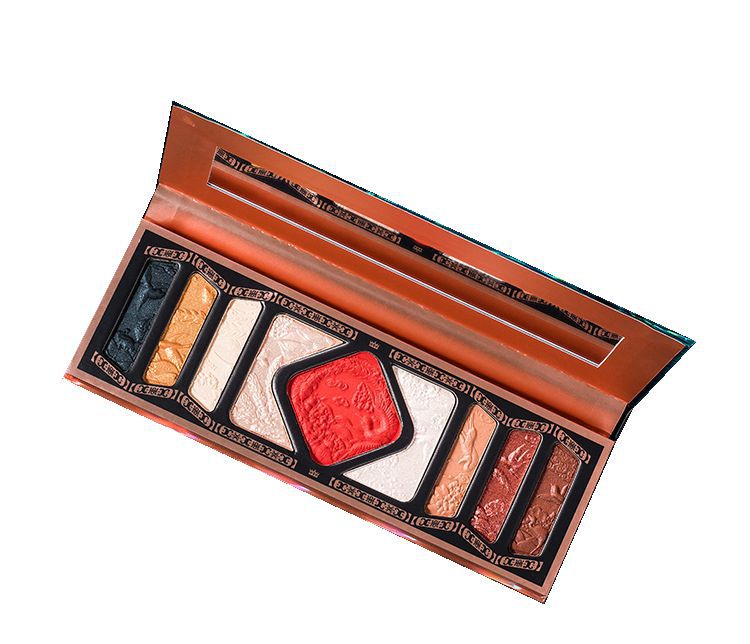 Hundred Birds Chaofeng Relief Eyeshadow Palette – Luxury Embossed Artistic Makeup ✨🕊️