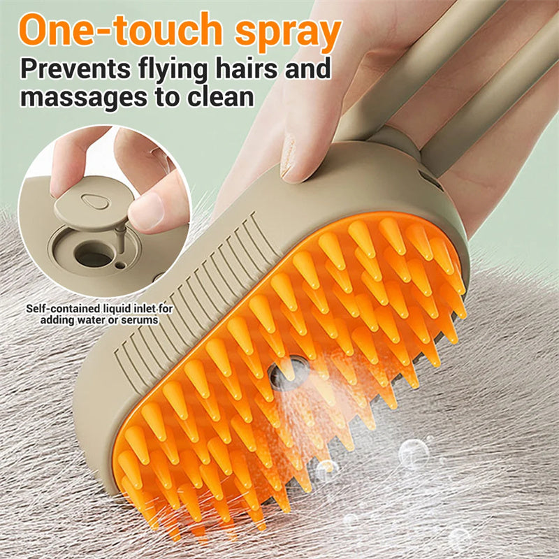 🐾✨ 3-in-1 Cat Steam Brush & Steamy Dog Brush | Electric Spray Pet Grooming Comb 💦 | Massage, Hair Removal & Deshedding Tool