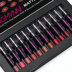 12 Non-Stick Cup Matte Lipstick Set – Long Lasting Liquid Lip Gloss Collection 💄✨