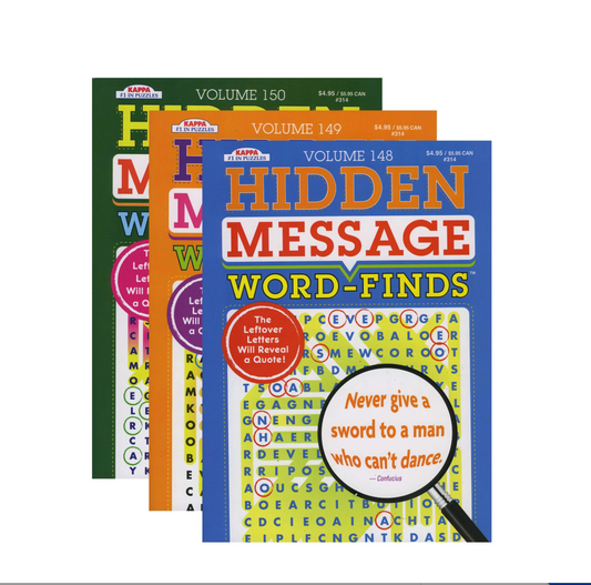 Puzzles Book Braintainment 🧩 Hidden Message Word Finds | Large Print Puzzle Fun 10.75 x 8 in 🧩