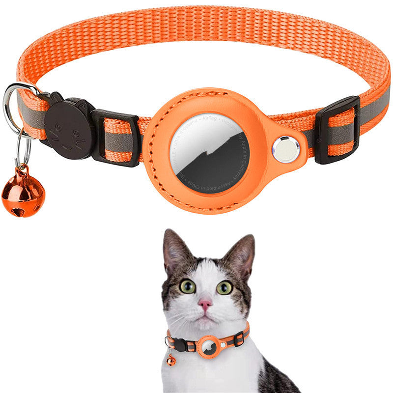 Reflective Collar Waterproof Holder Case For Airtag Air Tag Airtags Protective Cover Cat Dog Kitten Puppy Nylon Collar Red Yellow Purple Black Pink Orange Sky Blue