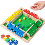 Wooden Shut The Box Game – Classic 2-4 Player Family Board Game, Party Fun, 8.6 x 8.6 in 🛍️