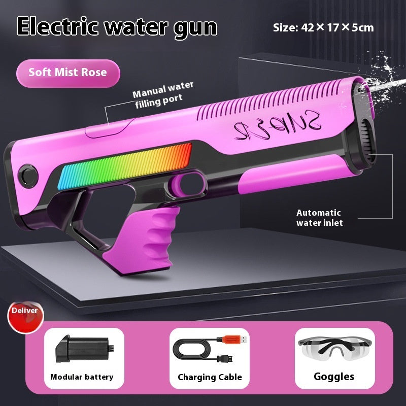 💦⚡ Automatic Water Feeding Pulse Electric Water Gun – High-Power Rechargeable Water Blaster Toy for Outdoor Fun