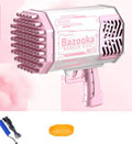 Bubble Gun Rocket 69 Holes Soap Bubbles Machine Gun Shape Automatic Blower With Light Toys For Kids Pomperos G8Central.com