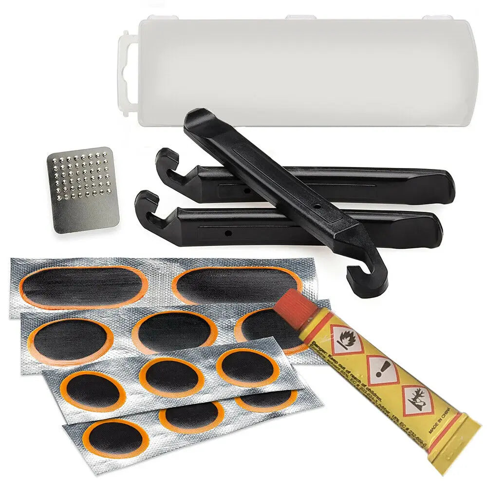 Bike Patch Kit Bicycle Tire Repair Inner Tube Fix Puncture Glue Patches Tool Set g8central.com