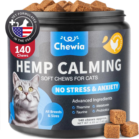 😺 Cat Calming Treats – Hemp, Melatonin & Probiotics for Anxiety & Stress Relief ✨