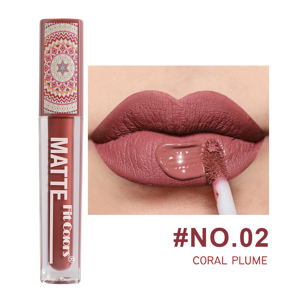 Bohemian Style Lip Lacquer – Velvet Matte No-Stain Transfer-Proof Lip Gloss 💄✨