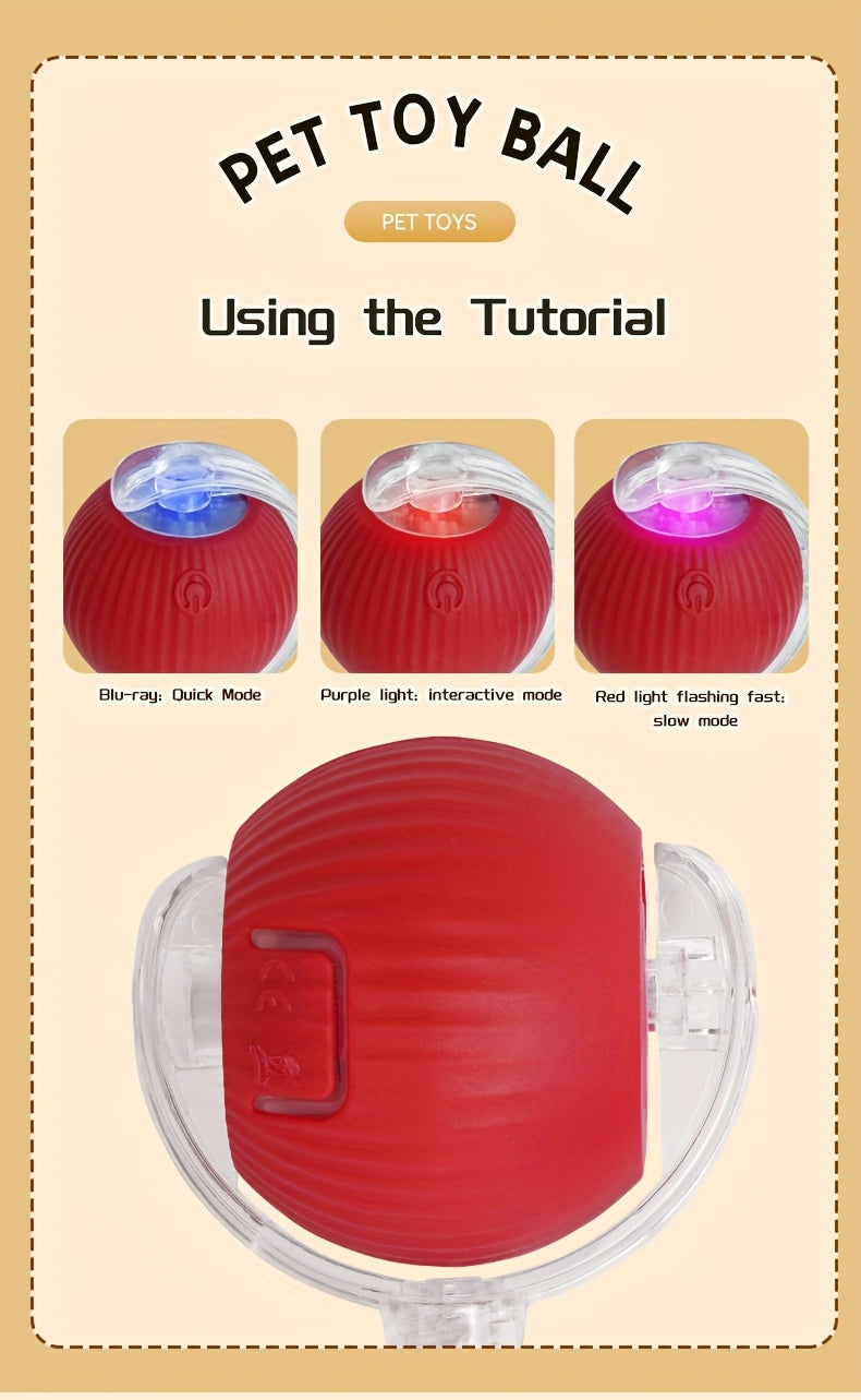 Interactive Cat Toy Ball with Automatic Movement &amp; Obstacle Avoidance