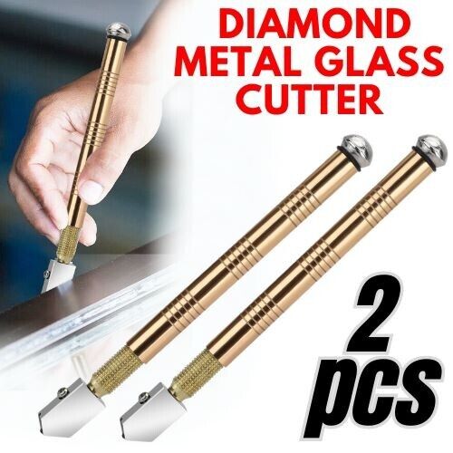 2Pcs Professional Glass Cutter Metal Carbide Precision Anti-Skid