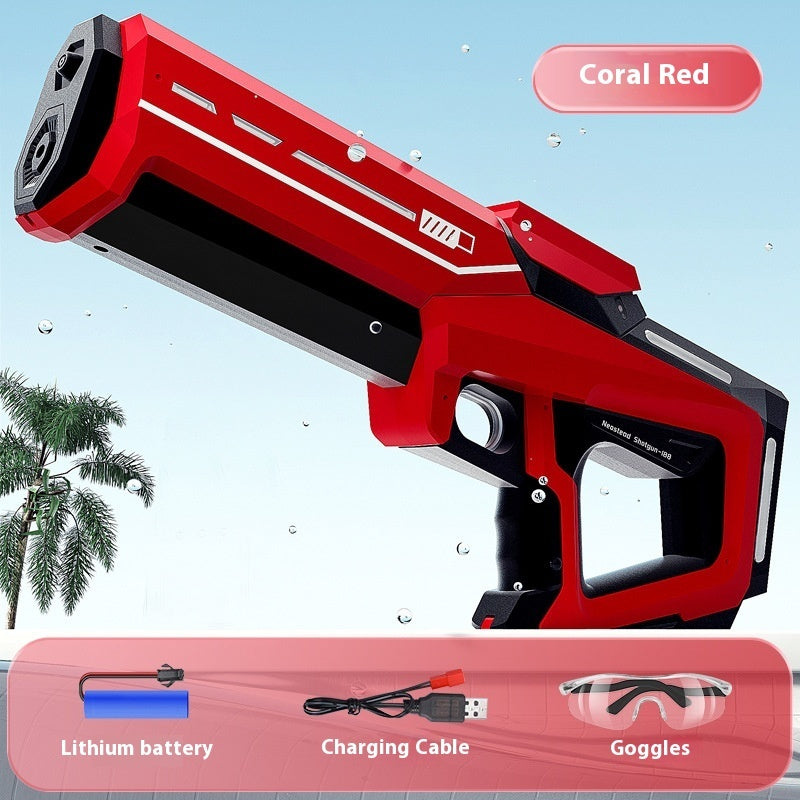 💦⚡ Automatic Water Feeding Pulse Electric Water Gun – High-Power Rechargeable Water Blaster Toy for Outdoor Fun