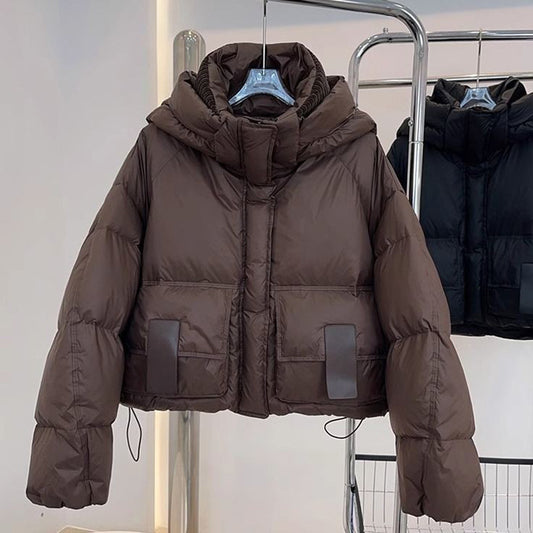 Cozy White Duck Down Puffer Coat