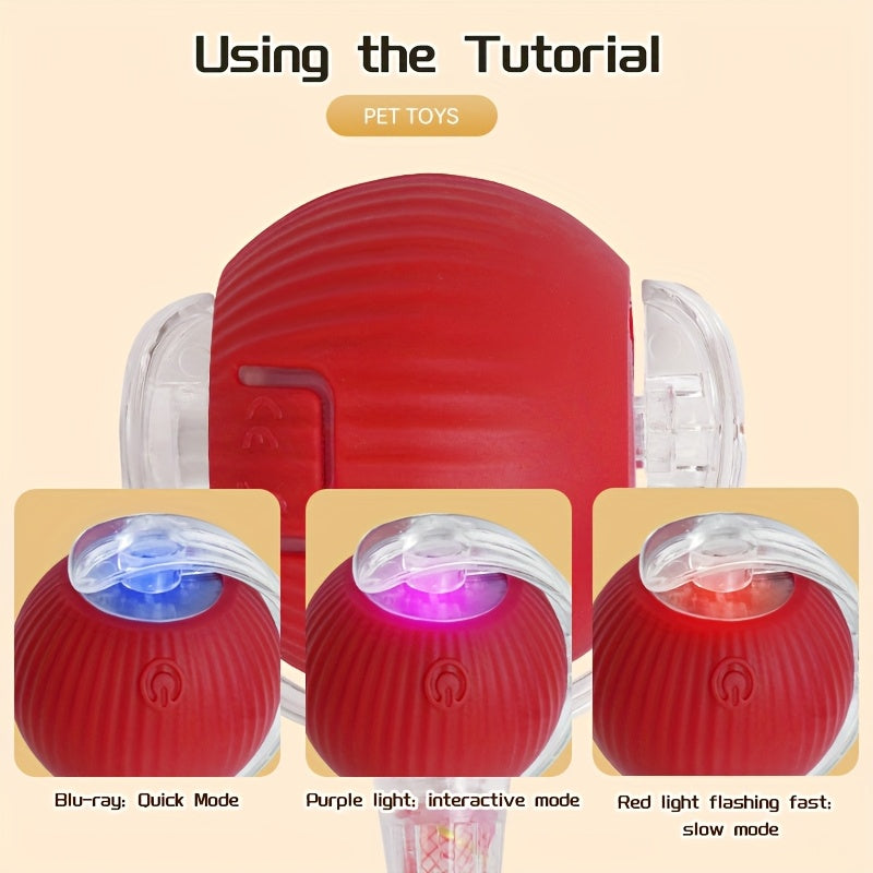 Interactive Cat Toy Ball with Automatic Movement &amp; Obstacle Avoidance