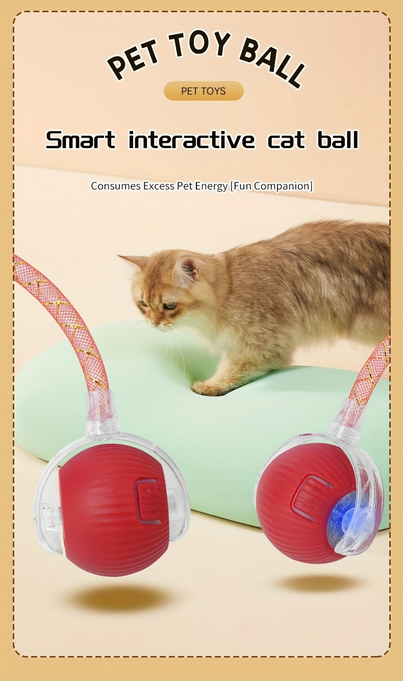 Interactive Cat Toy Ball with Automatic Movement & Obstacle Avoidance