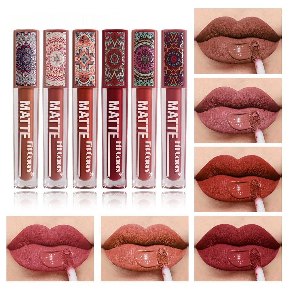 Bohemian Style Lip Lacquer – Velvet Matte No-Stain Transfer-Proof Lip Gloss 💄✨