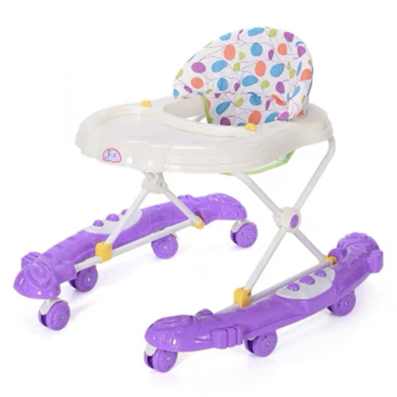 Multifunctional Baby Walker with Music & Anti-Rollover Base | 5-Height Adjustable Infant Walking Aid (0–12 Months)