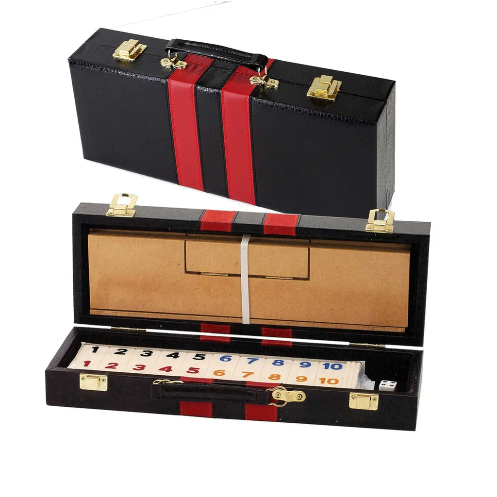 Deluxe Rummy Tile Game Set with Wooden Racks – 106 Tiles Classic Family Strategy Board Game🃏✨ G8Central