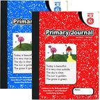 📓 Primary Journal Composition Book ✏️ | 100 Sheets Marble Notebook 🖍️ | Half Page Ruled ✨ | Preschool – Grade 2 Learning & Drawing 📚 | 4‑Pack, 12‑Pack, 24‑Pack 🎒