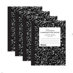 Premium Composition Book College Ruled 100 Ct. 9 3/4 x 7 1/2 in. | Black Marble Hard Cover G8Central