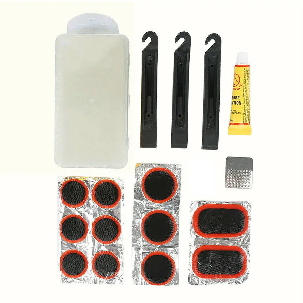 Bike Patch Kit Bicycle Tire Repair Inner Tube Fix Puncture Glue Patches Tool Set g8central.com