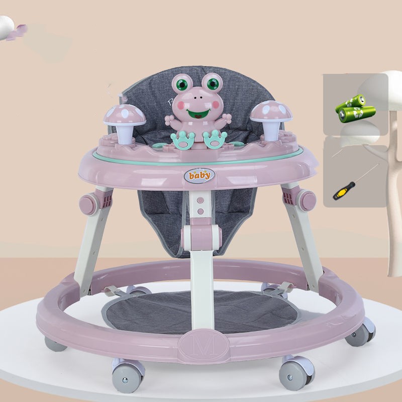 🍼🐸 Frog Baby Walker Anti-O-Leg Multifunctional Anti-Rollover with Music | 6-12 Months | Silent Wheels Option