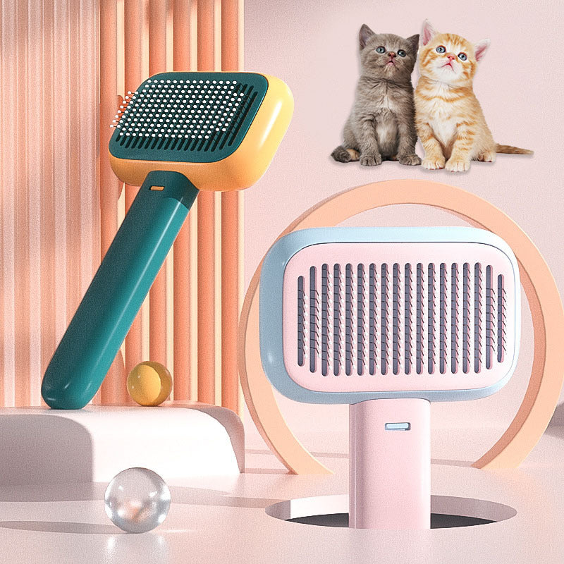 Cat Dog Hair Brush Hair Massage Comb Open-Knot Brush Grooming Cleaning Tool Stainless Steel Comb