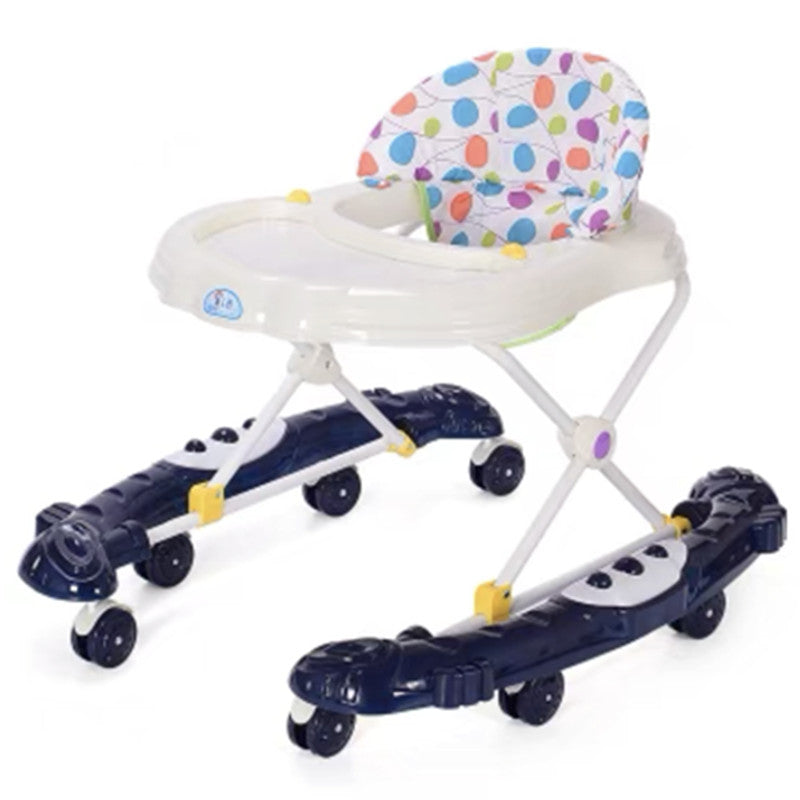 Multifunctional Baby Walker with Music & Anti-Rollover Base | 5-Height Adjustable Infant Walking Aid (0–12 Months)