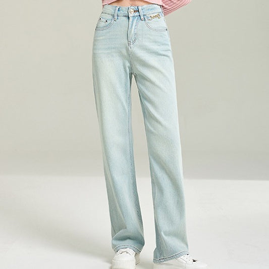 Women's High-Waist Straight-Leg Jeans