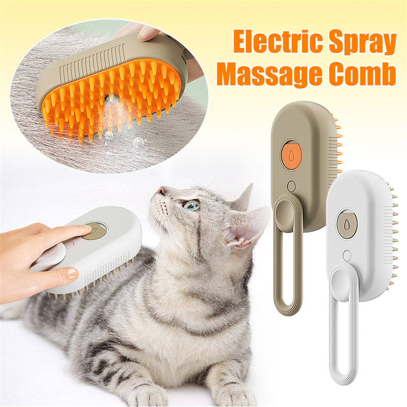 🐾✨ 3-in-1 Cat Steam Brush & Steamy Dog Brush | Electric Spray Pet Grooming Comb 💦 | Massage, Hair Removal & Deshedding Tool