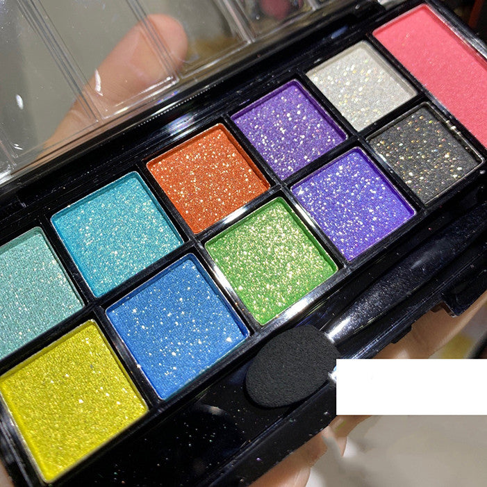 Blue Green Purple Yellow Eye Makeup Palette – Colorful Eyeshadow Collection ✨
