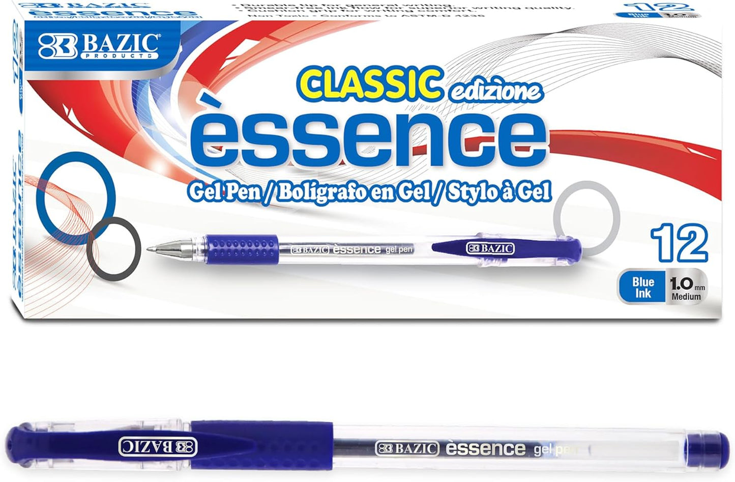 GX-8 Blue Oil Gel Ink Pen, Ballpoint Pens, Medium Point 1.0mm | 12 Ct