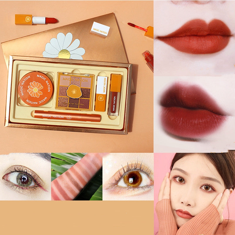 Dream Country Flower Chaoyuexi 5-Piece Makeup Set – Complete Beauty Cosmetic Kit 💄
