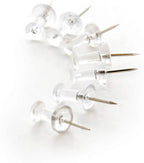 Clear Transparent Push Pins Thumb Tacks (100/Pack) | Pack 3.