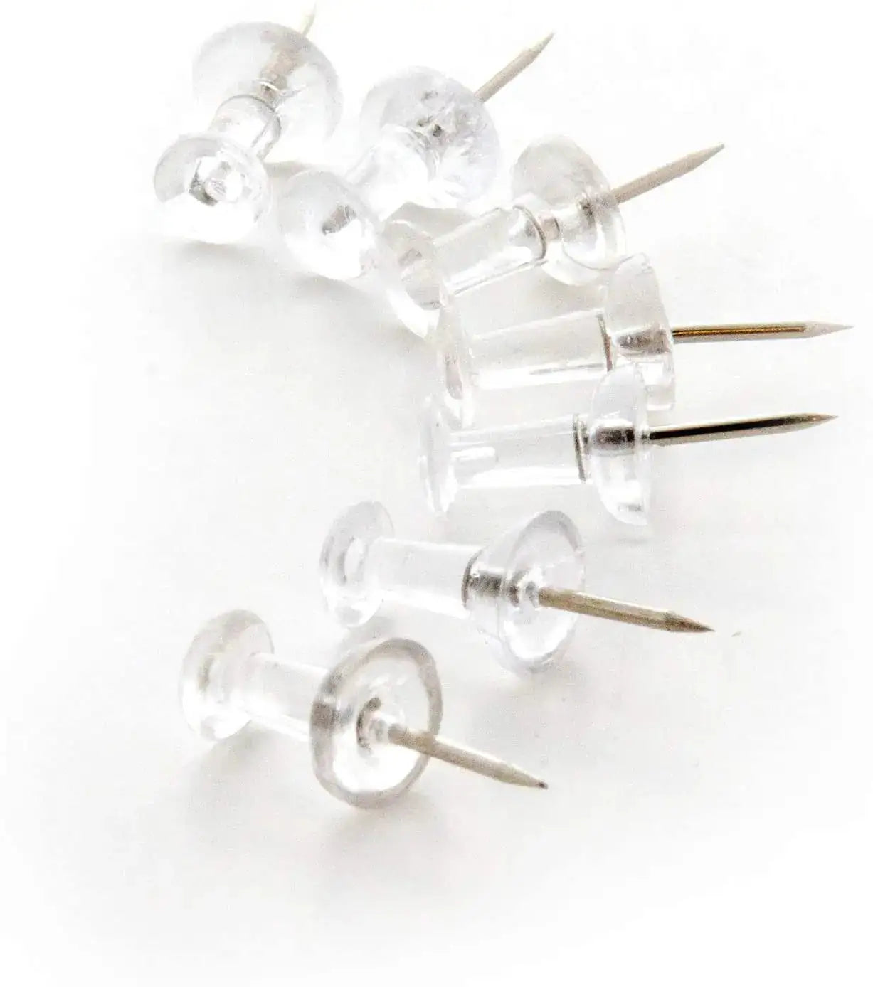 Clear Transparent Push Pins Thumb Tacks (100/Pack) | Pack 3.
