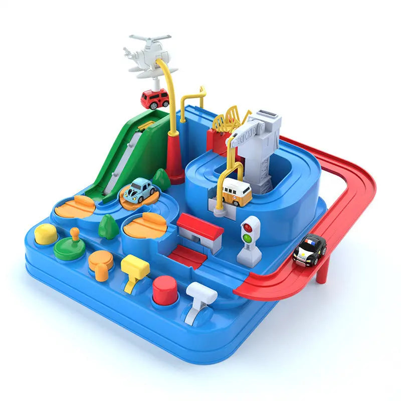 Cars Pass Through Big Adventure Parking Lot Rail Car Toy Car Track Kids Toy G8Central.com