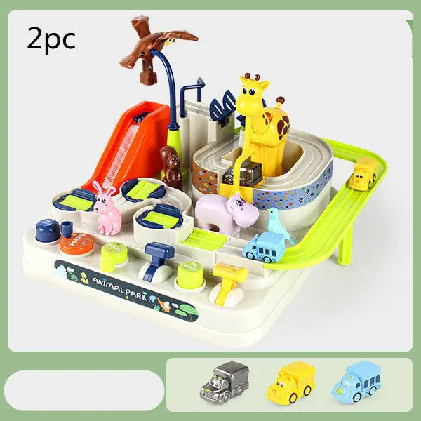 Cars Pass Through Big Adventure Parking Lot Rail Car Toy Car Track Kids Toy G8Central.com