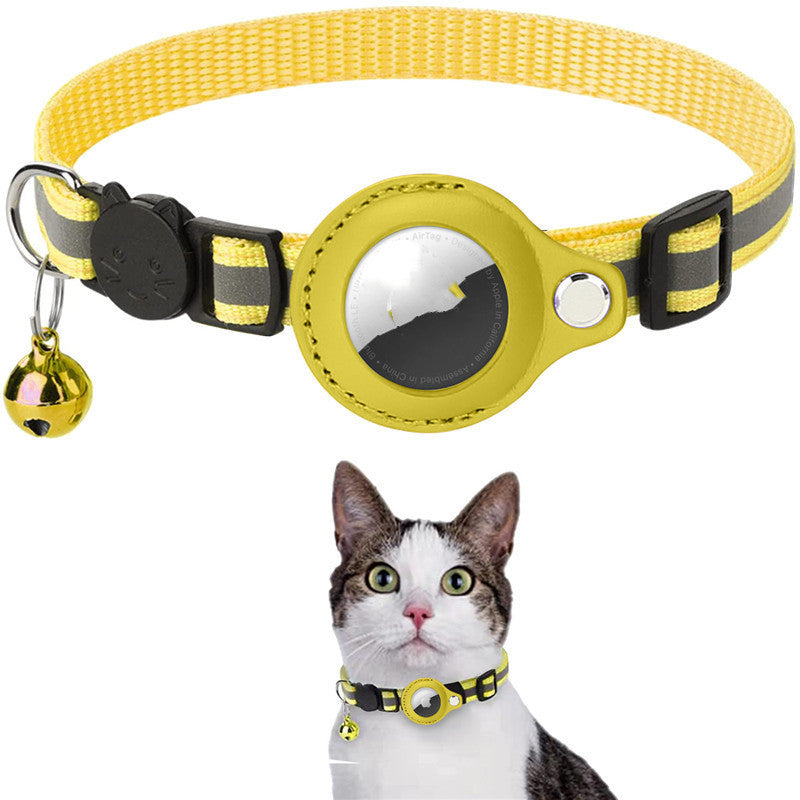 Reflective Collar Waterproof Holder Case For Airtag Air Tag Airtags Protective Cover Cat Dog Kitten Puppy Nylon Collar Red Yellow Purple Black Pink Orange Sky Blue