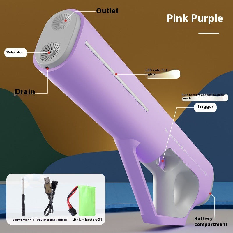 💦⚡ Automatic Water Feeding Pulse Electric Water Gun – High-Power Rechargeable Water Blaster Toy for Outdoor Fun