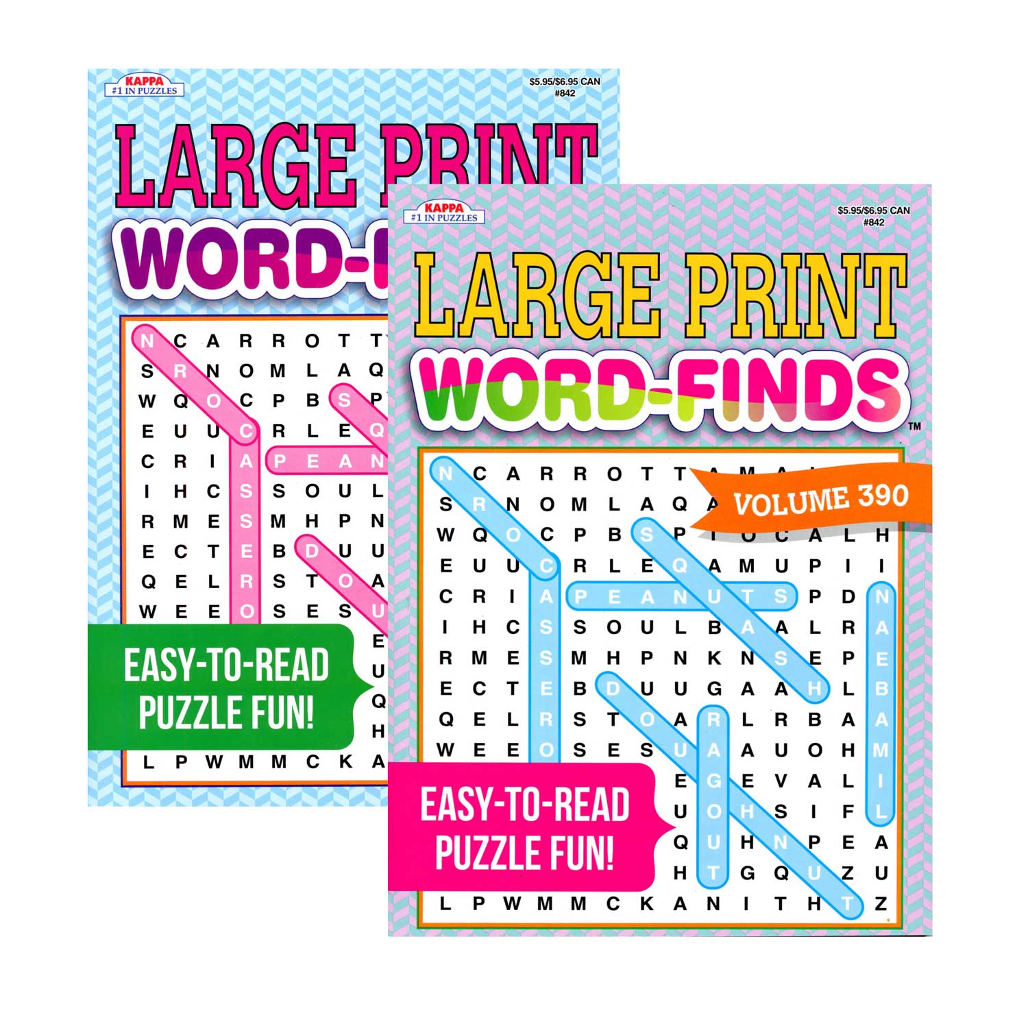 Puzzle Book | KAPPA Large Print Word Finds | 2-Titles