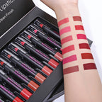 12 Non-Stick Cup Matte Lipstick Set – Long Lasting Liquid Lip Gloss Collection 💄✨
