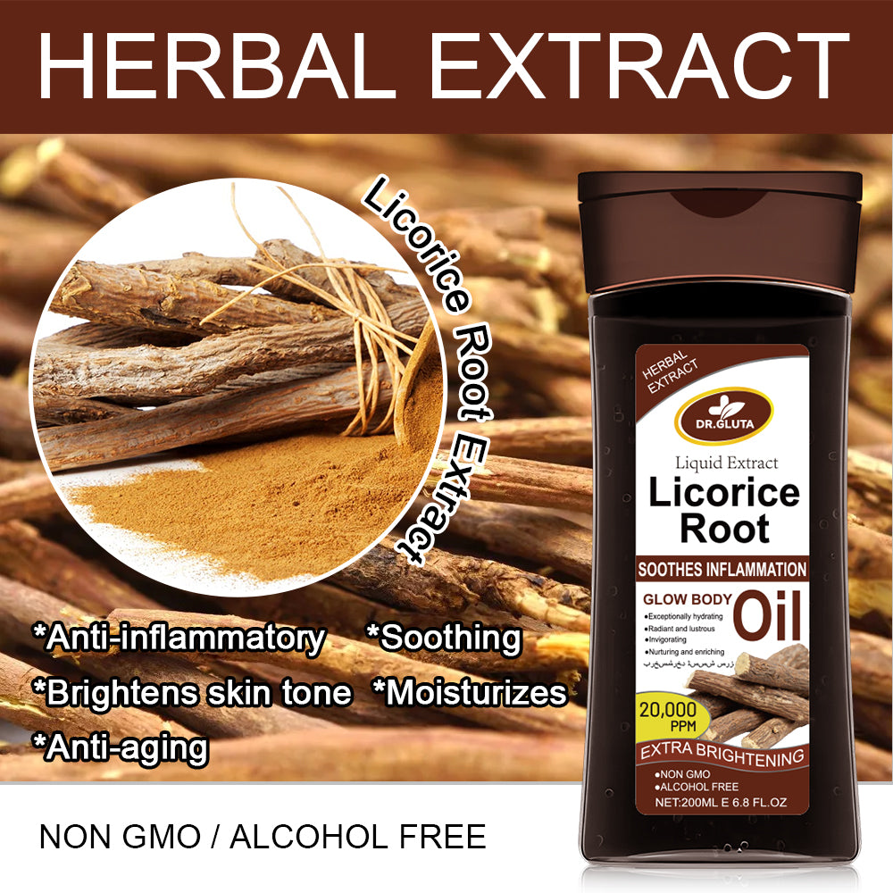 Licorice Root Oil Herbal Extract Liquid Extract Whitening Body Oil Extra Brightening Skin Care 200ml