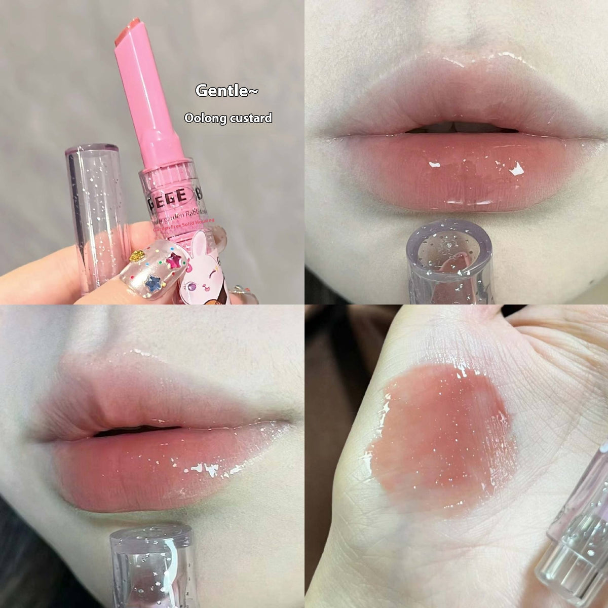Garden Mirror Water Lip Gloss – Hydrating Solid Lip Lacquer Glossy Lipstick 💄✨