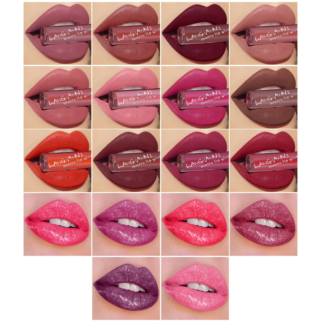 Lipstick 18 Count Lip Gloss Set – Matte Velvet Liquid Lipstick Collection 💄✨