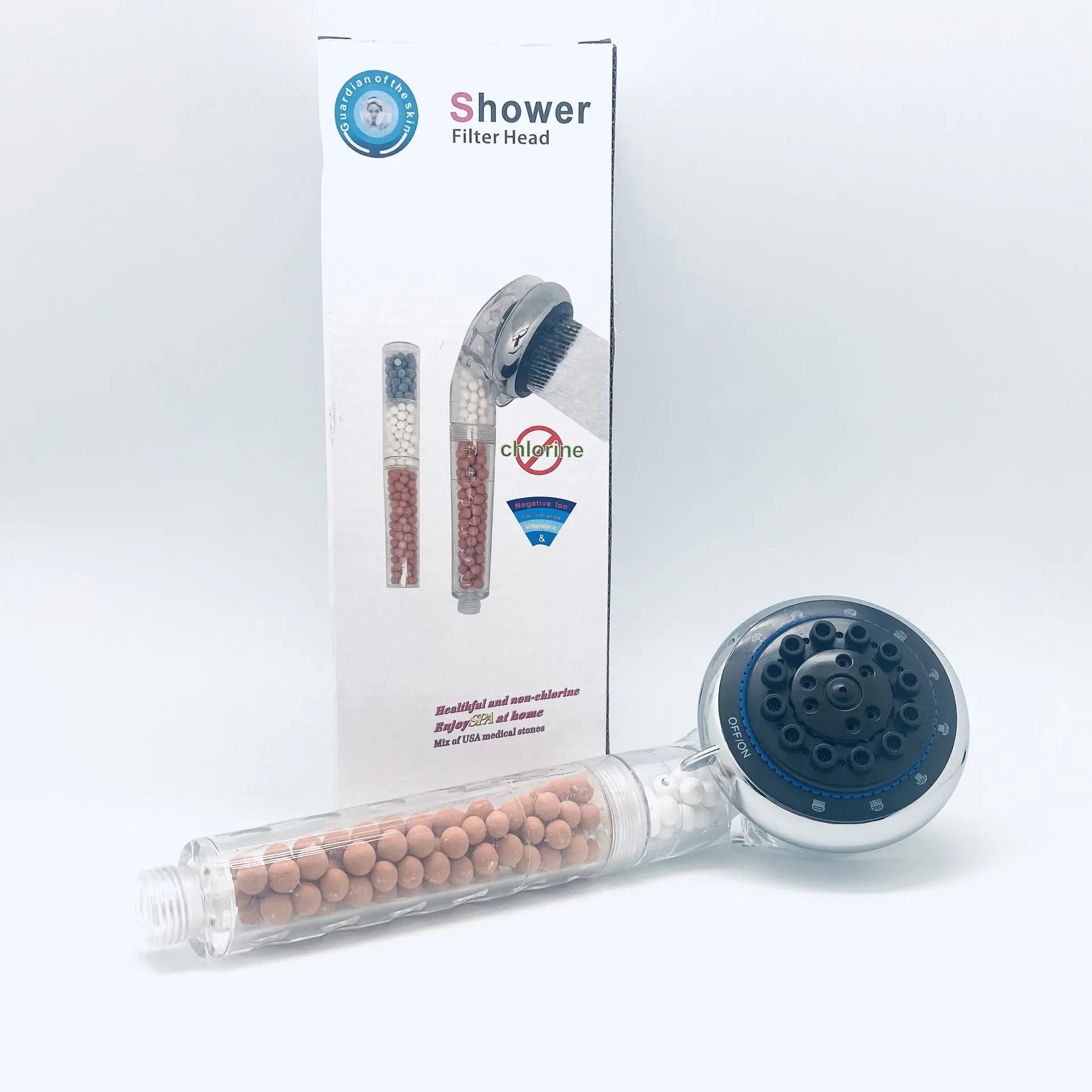 Eight Function Anion Filtering Water Stop Shower g8central.com