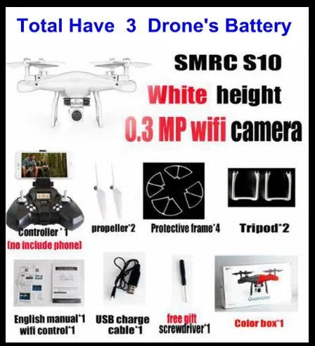 Sales Promotion WiFi 2MP Camera With S10 SMRC FPV Quadcopter Drone Helicopter UAV Micro Remote Control Toy RACER KIT Aircraft G8Central.com