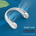 Hanging Neck Fan Portable Cooling Fan USB Leafless 360 Degree Neckband Fan 78 Surround Air Outlets 4000Mah Rechargeable g8central.com