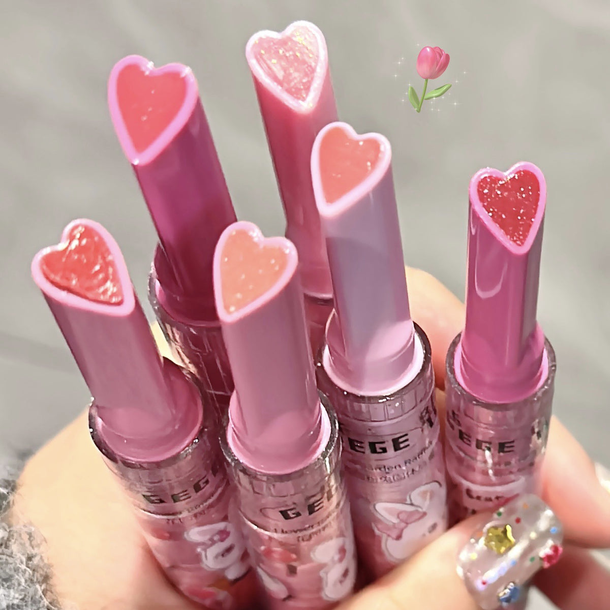 Garden Mirror Water Lip Gloss – Hydrating Solid Lip Lacquer Glossy Lipstick 💄✨