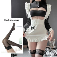 Black Maid Stockings / Free Size 80 To 125g