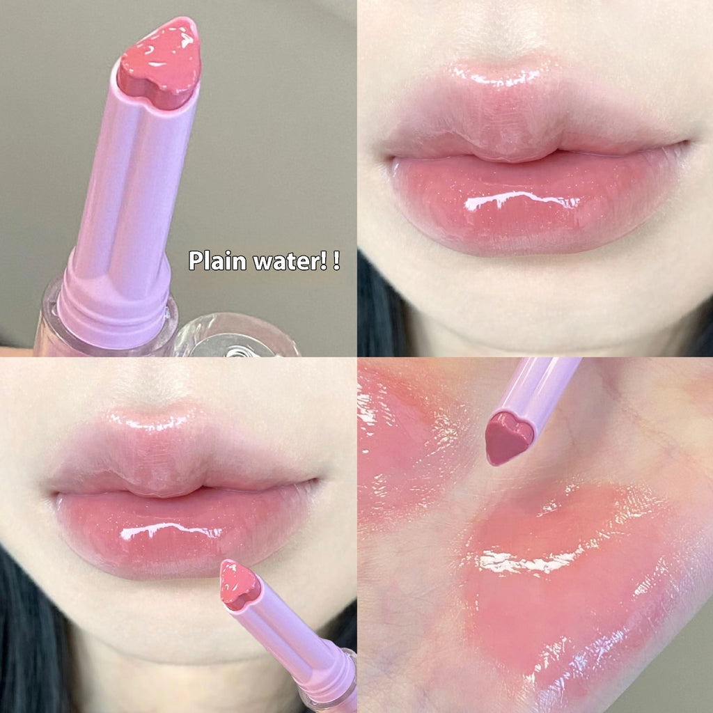 Garden Mirror Water Lip Gloss – Hydrating Solid Lip Lacquer Glossy Lipstick 💄✨