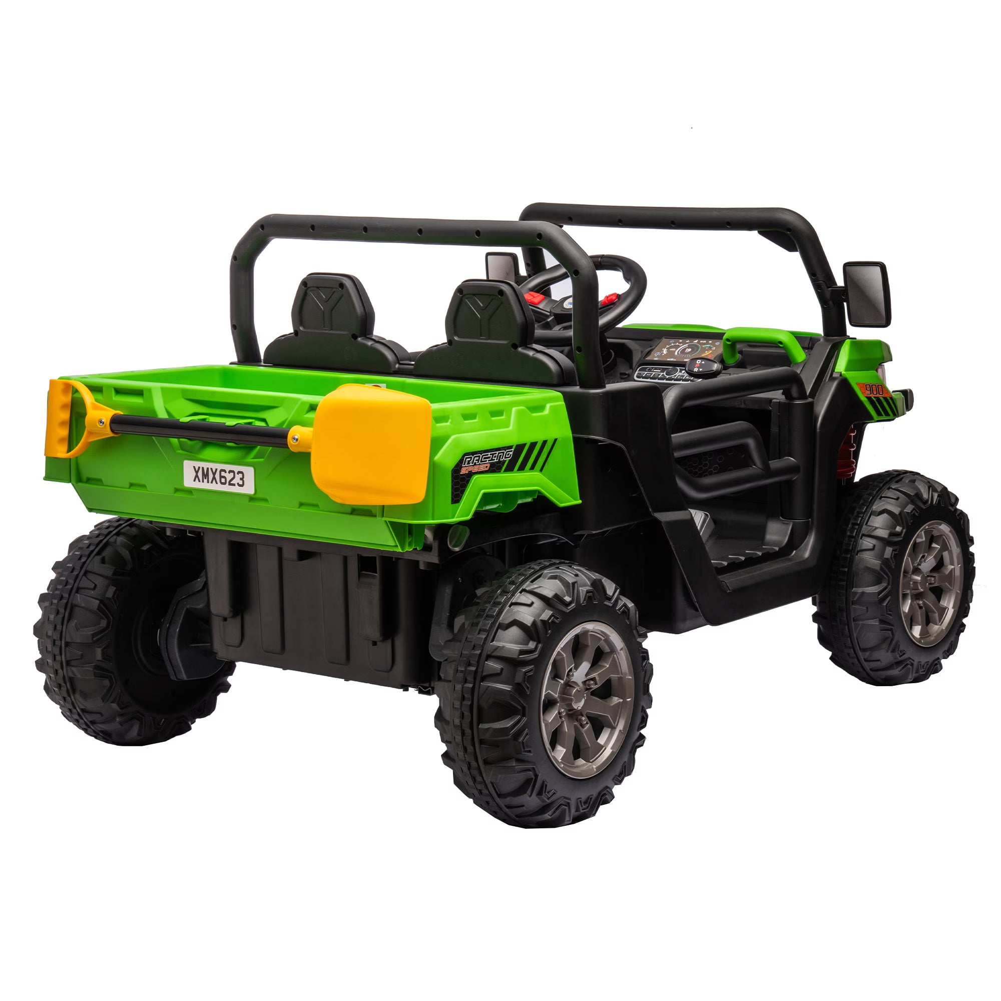 🚚 24V Kids Ride-On Dump Truck – 2-Seater UTV with 2×200W Motors, Working Dump Bed, Shovel & Parent Remote Control