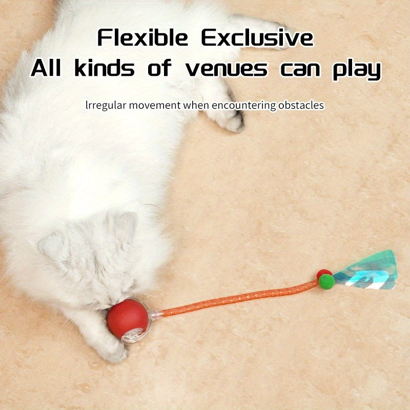 Interactive Cat Toy Ball with Automatic Movement &amp; Obstacle Avoidance